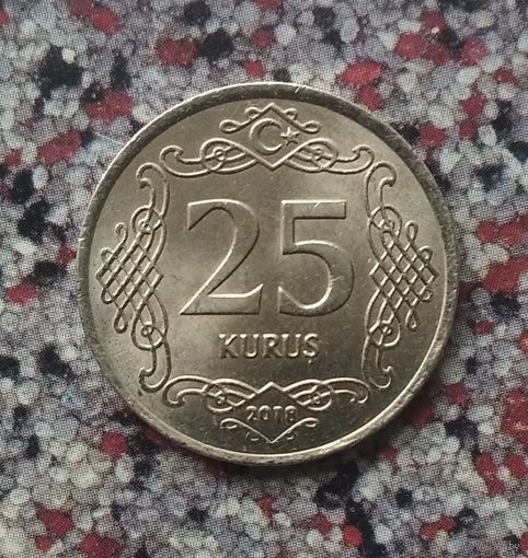 25 курушей 2018 года Турция. Шикарная монета! Штемпельный блеск!