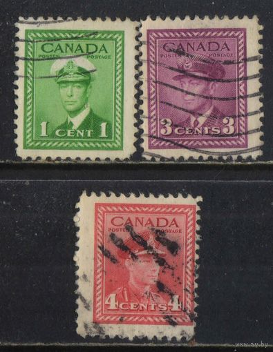 GB Доминион Канада 1942 GVI Стандарт #216,219,221