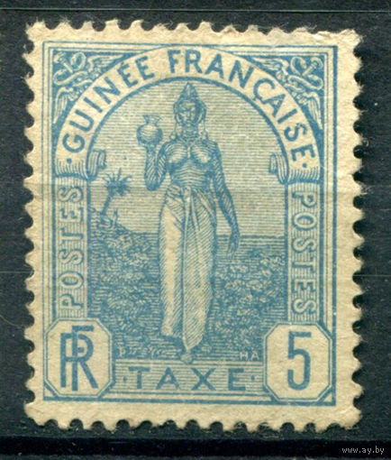 Французская Гвинея - 1905г. - женщина, служебные марки, 5 с - 1 марка - чистая, без клея [Mi 1]. #4-W1-111-A-1