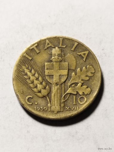 Италия 10 сентизим 1939