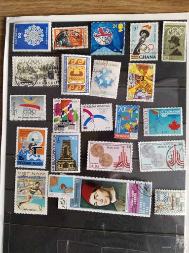 Сборный лот марок мира  (  спорт)