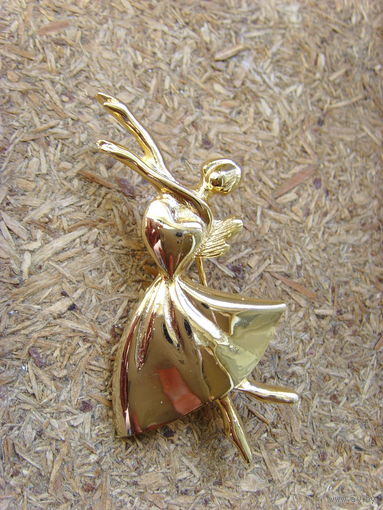 Брошь винтажная . Ballerina . Балерина . Маркирована