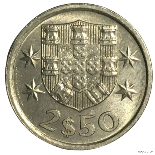 Португалия 2,5 эскудо, 1977 [AUNC]