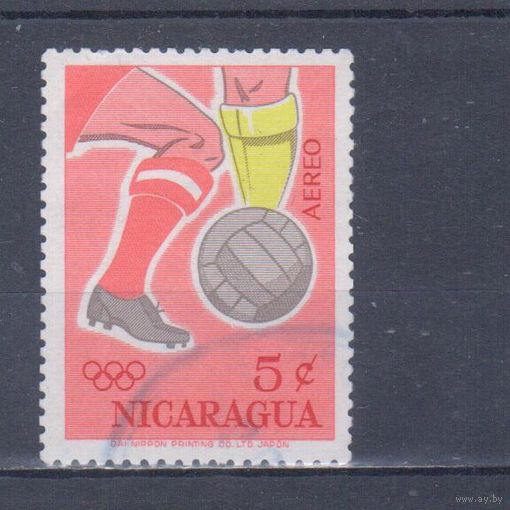 [2132] Никарагуа 1963. Спорт.Летние Олимпийские игры.Футбол. Гашеная марка.
