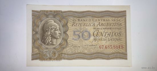 Аргентина 50 сентаво 1950