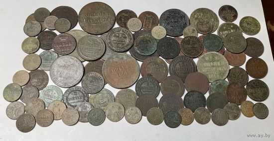 Лот монет РИ 100 шт. 550 гр