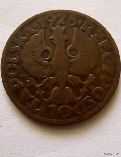 Польша.5 грош 1928 г.(2)