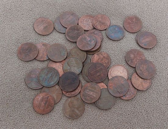 США 1 цент 1970, 1970D, 1969D, 1967, 1966, 1964, 1960