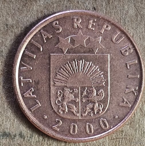 Латвия 2-я республика 2 сантима, 2000 г., KM# 21