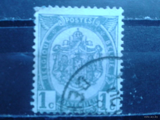 Бельгия 1893 Стандарт, герб  1 сантим