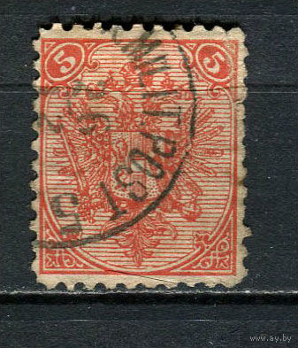 Босния и Герцеговина (Австро-венгерская администрация) - 1879 - Герб 5Kr - [Mi.4I] - 1 марка. Гашеная.  (Лот 25HS)-TG3P11