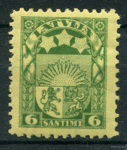 Латвия - 1927/33г. - герб, 6 S - 1 марка - MNH. Без МЦ!