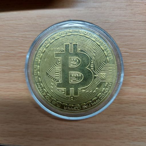 Монета биткоин Bitcoin сувенирная для украшения, подарка и т.п.