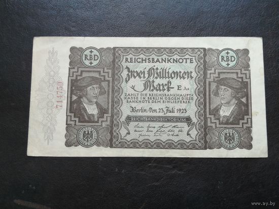 Германия 2000000 марок 1923 два миллиона