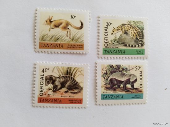 Танзания 1980 4 м дик.животные