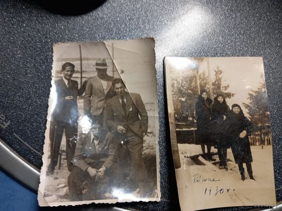 Старинная старая фотография 2 шт. Ровно 1930 г.и фото из ИзраиляМежвоенная Польша