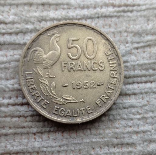 Werty71 Франция 50 Франков 1952 Гальский петушок
