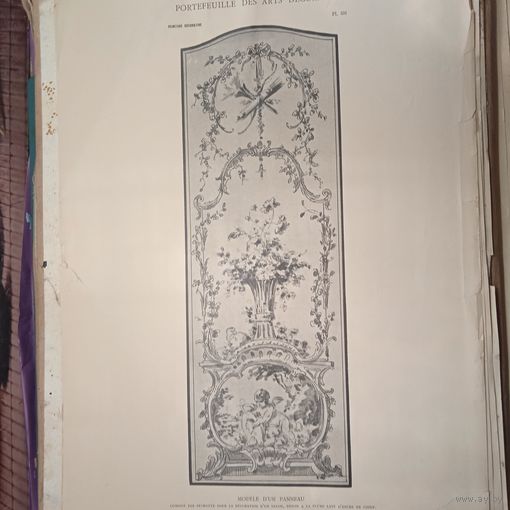 MODELE DUN PANNEAU. Paris. 44x31cm. 19-20век.    РАСПРОДАЖА КОЛЛЕКЦИИ.