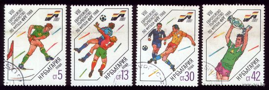 4 марки 1988 год Болгария Футбол 3667-3670