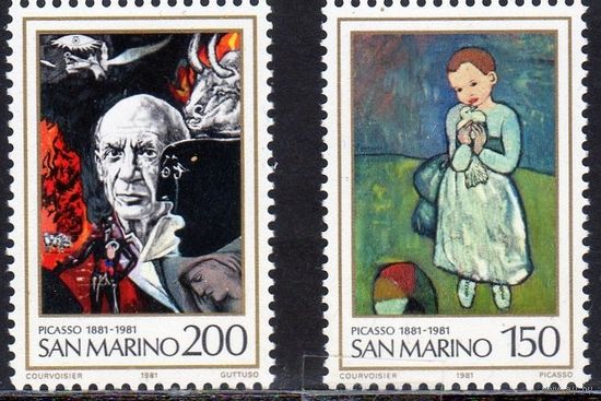 Сан-Марино. Mi:SM 1242-1243. Пабло Пикассо. Живопись Полная серия.1981 ** РН