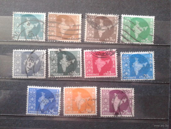 Индия 1957 Карта Индии Полная серия