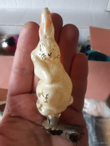 Ёлочная игрушка.  Заяц. Зайчик.