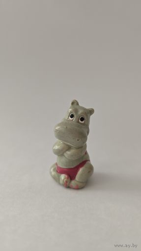 Фигурка Kinder, Бегемотик  Wasser Walli из серии "Бегемотики на Гавайях" 1988г
