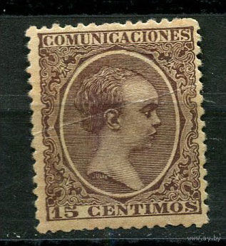 Испания (Королевство) - 1889 - Король Испании Альфонсо XIII - 15C - [Mi.192] - 1 марка. Чистая без клея.  (Лот 112Q)