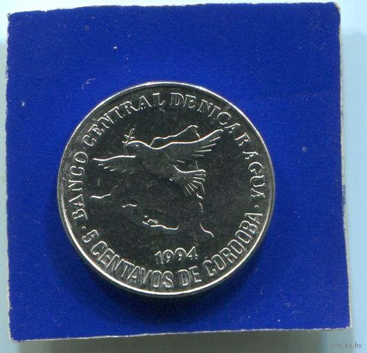 Никарагуа 5 сентаво 1994 UNC