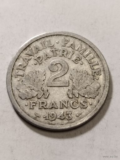 Франция 2 франка 1943