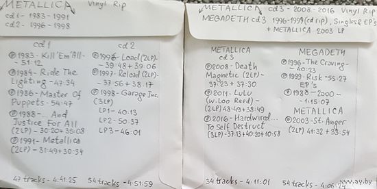 CD MP3 METALLICA - 4 CD - Vinyl Rip (оцифровки с винила)