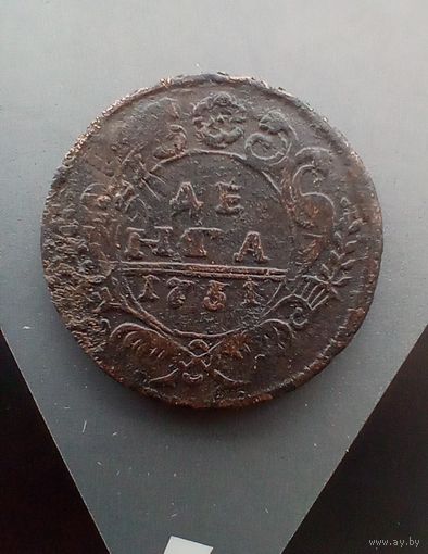 Денга 1731 года перечекан