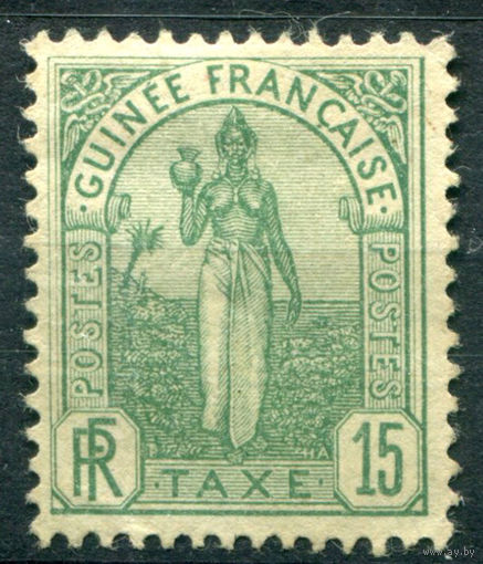 Французская Гвинея - 1905г. - женщина, служебные марки, 15 с - 1 марка - чистая, без клея [Mi 3]. #4-W1-111-A-1