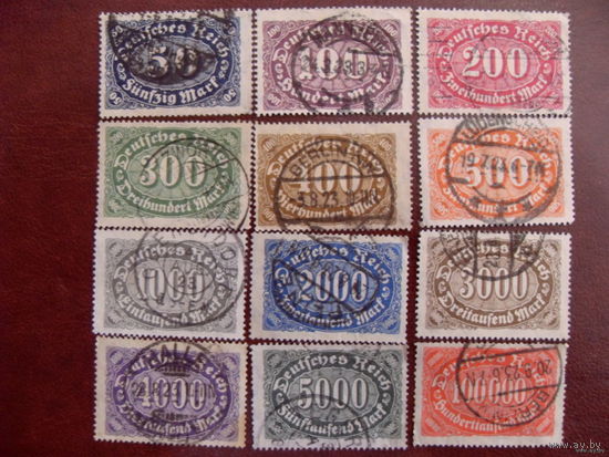 DR Рейх. 1922 / 1923 Mi 246-257 Wz.2 полная серия (Mi.-22 euro)