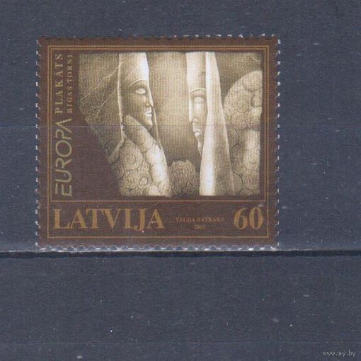 [2266] Латвия 2003. Культура.Искусство.Европа.EUROPA. Одиночный выпуск. Гашеная марка.