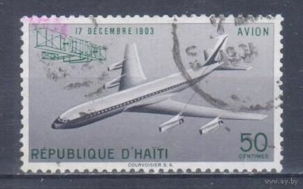 [482] Гаити 1960. Авиация.Самолет. Гашеная марка. 1