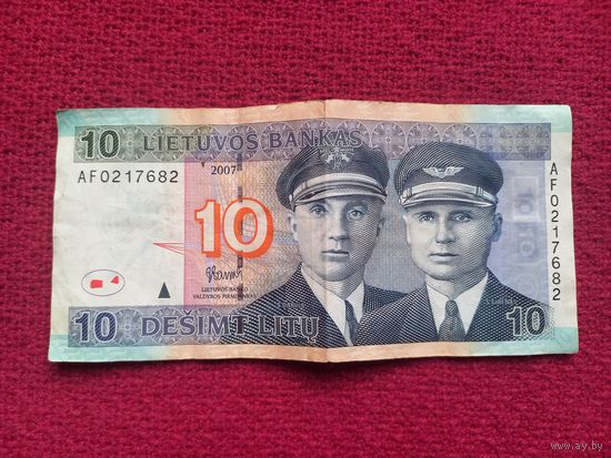 Литва 10 лит 2007 г.