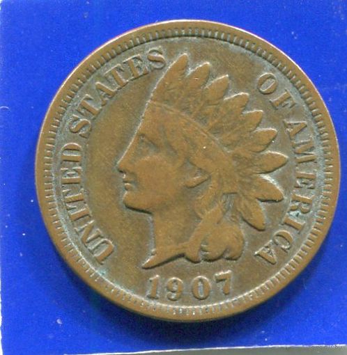 США 1 цент 1907 , Indian Head