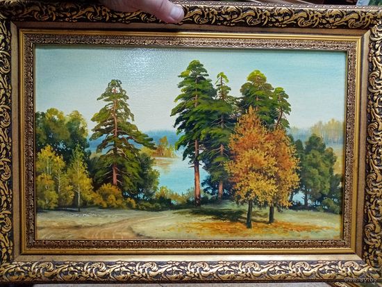 Лагутин В. "Золотое утро", 25х40см. х.м. 2018г. Могилев