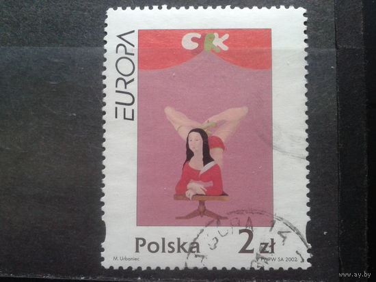 Польша, 2002, Европа, цирк ,  Mi -1,5 евро гаш.
