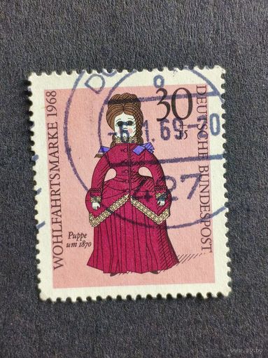 Германия 1968. Благотворительные почтовые марки - Куклы