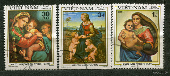 Живопись. Мадонны. Рафаель. Вьетнам. 1983. Серия 3 марки