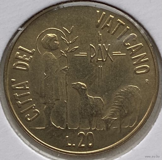 Ватикан 20 лир 1984 г. В холдере