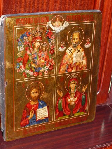 Икона Домашний иконостас. РЕДКАЯ ИКОНОГРАФИЯ.РЕДЧАЙШИЕ КЛЕЙМА.
