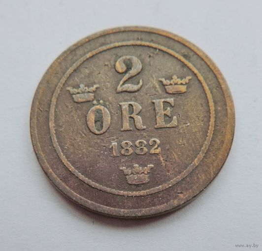 Швеция, 2 эре 1882 год