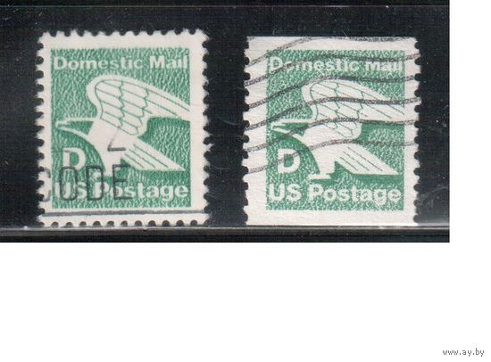 США-1985, (Мих.1722 А+С) , гаш., Стандарт, Орел, 2 зубцовки