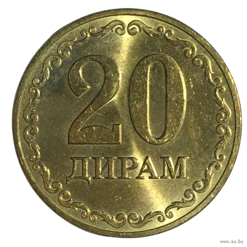 Таджикистан 20 дирамов, 2020 [AUNC]