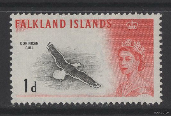 Фолкленды / Falkland Is 1966* 1d  Доминиканская чайка