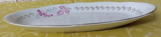 Блюдо для рыбы (селедочница). Рижская фарфоро-фаянсовый завод (Рижский ффз). 1970-1980 гг