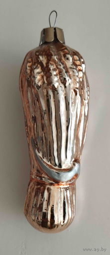 Елочная игрушка СССР. Сноп пшеницы с серпом